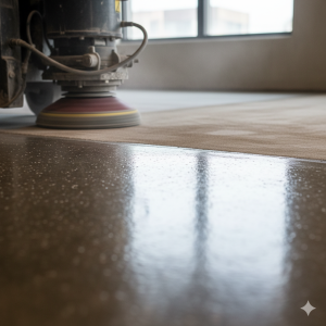 Kirli ve gözenekleri dolmuş traverten zemin silim öncesi