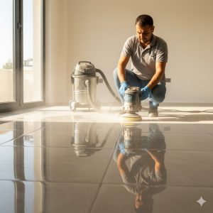 Traverten silim ve parlatma sonrası camsı parlaklık - Antalya