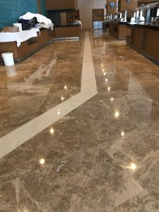 Restoran mermer zemin parlatma - Antalya otel silim hizmeti
