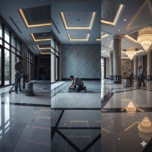 Mermer silim makinesi ile zemin yenileme işlemi - Taşkınlar Mermer Silim