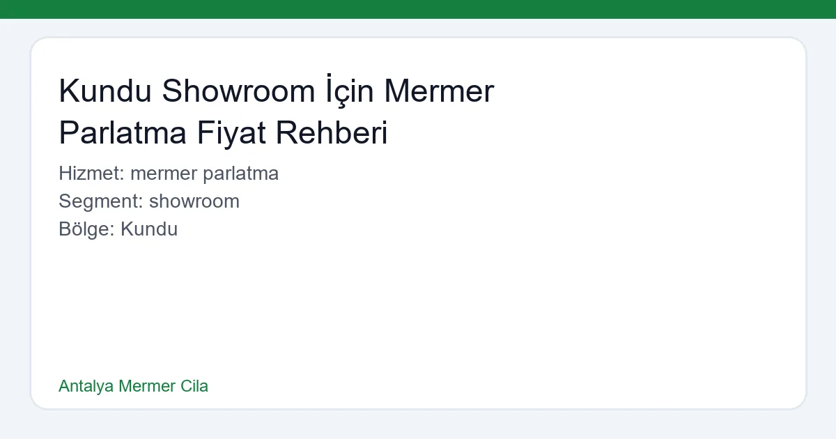 Kundu showroom mermer zemin parlatma hizmeti