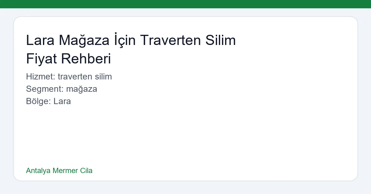 Lara'da bir mağazanın parlatılmış traverten zemini