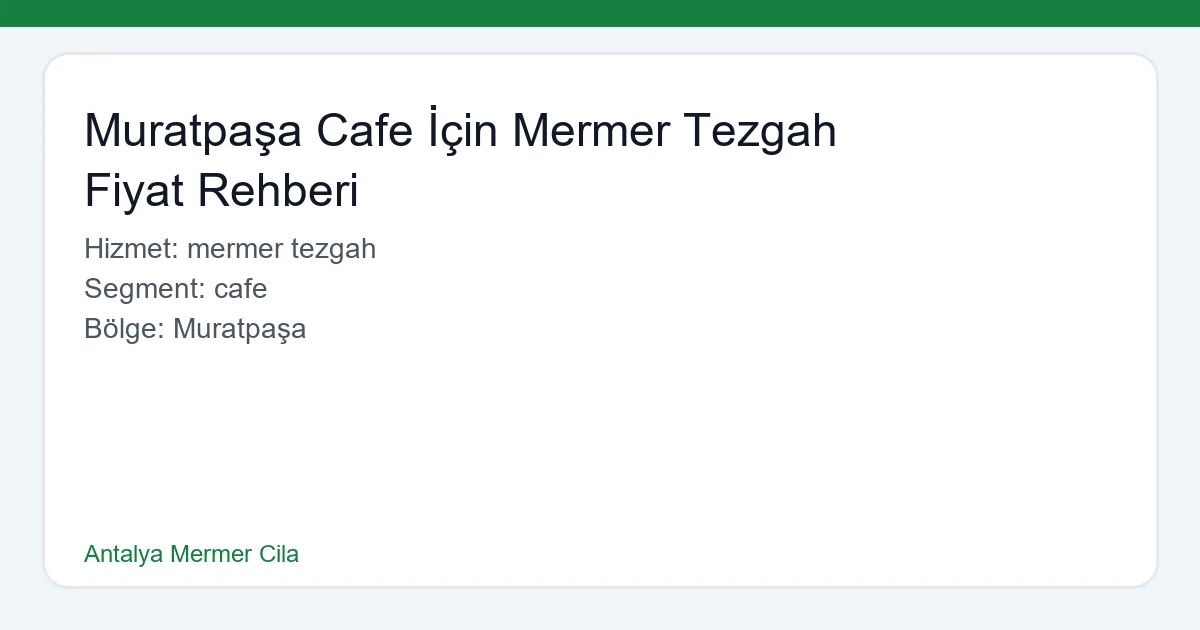 Muratpaşa'da modern bir cafe tezgahı mermer cilası sonrası parlıyor, temiz ve davetkar bir atmosfer sunuyor.
