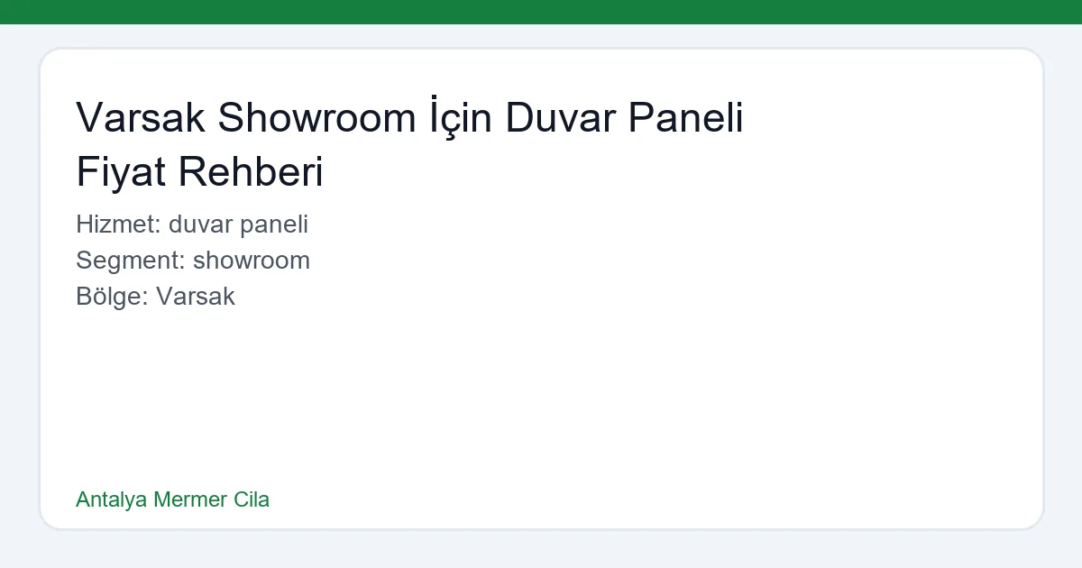 Varsak showroom için modern ve şık duvar paneli uygulaması